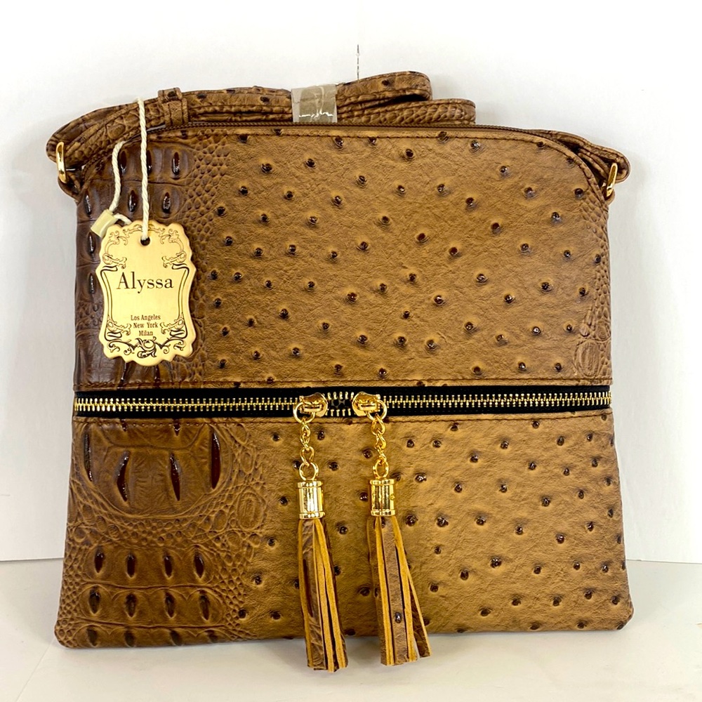 New alligator print purse 10x10 new with tags